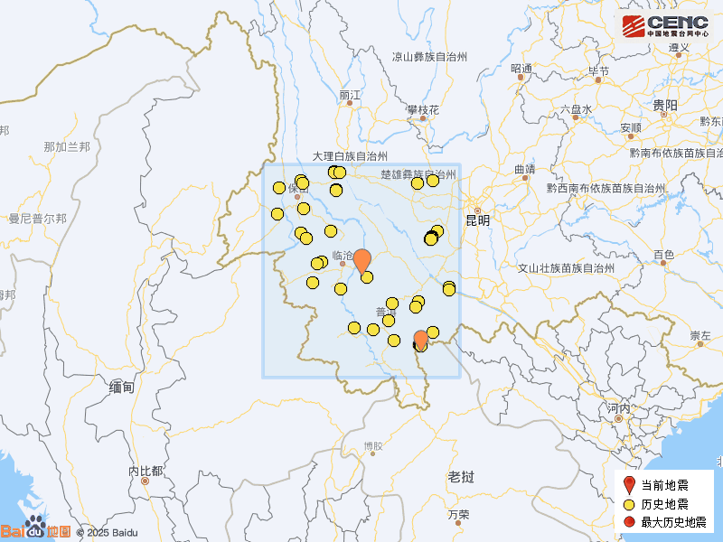 今日凌晨,普洱市景谷县连发2次地震